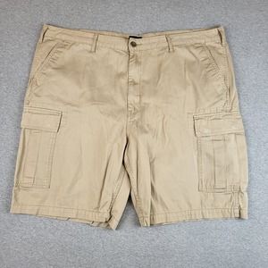 Levis Shorts Adult 46 Button Fly Zip Flat Front Tan Cargo Mens